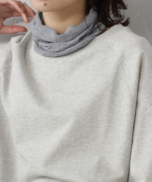 FOUND GOOD（ファウンドグッド）の「シルクウールネックカバー（ネックウォーマー/スヌード・レディース・グレー系5/ネイビー/パープル系2/ブラック・FREE）」の7枚目の写真