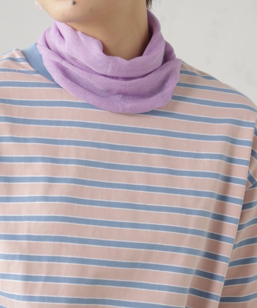 FOUND GOOD（ファウンドグッド）の「シルクウールネックカバー（ネックウォーマー/スヌード・レディース・グレー系5/ネイビー/パープル系2/ブラック・FREE）」の12枚目の写真