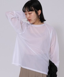 ketty cherie（ケティシェリー）の「シアーラグランロンTシャツ ≪手洗い可能≫（Tシャツ/カットソー）」