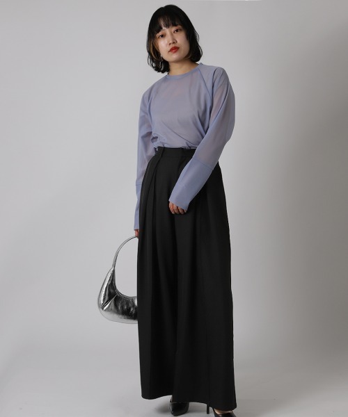 セール】シアーラグランロンTシャツ ≪手洗い可能≫（Tシャツ