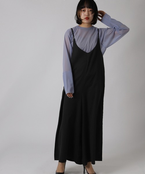 ketty cherie(ケティシェリー)の「シアーラグランロンTシャツ ≪手洗い可能≫(Tシャツ/カットソー・レディース・パープル/ブラック/ホワイト・M)」の9枚目の写真