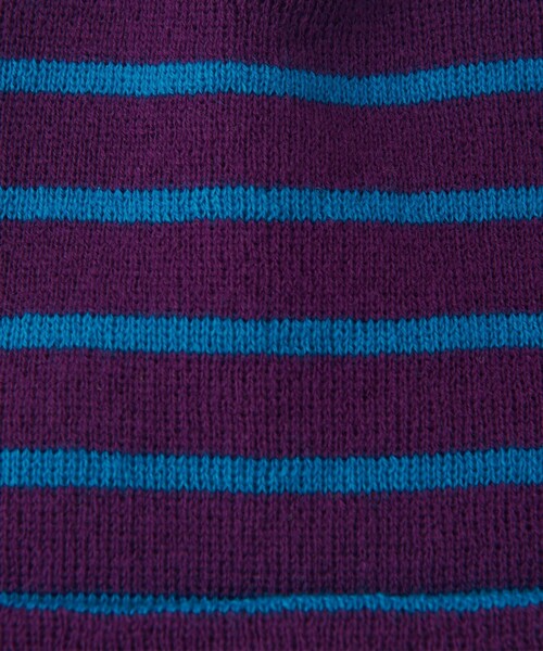 BROOKS BROTHERS（ブルックスブラザーズ）の「＜Brooks Brothers × NEAT for UNITED ARROWS & SONS＞ STRIPE KNIT CAP/ニットキャップ（ニットキャップ/ビーニー・メンズ・ブラック/パープル・FREE）」の13枚目の写真