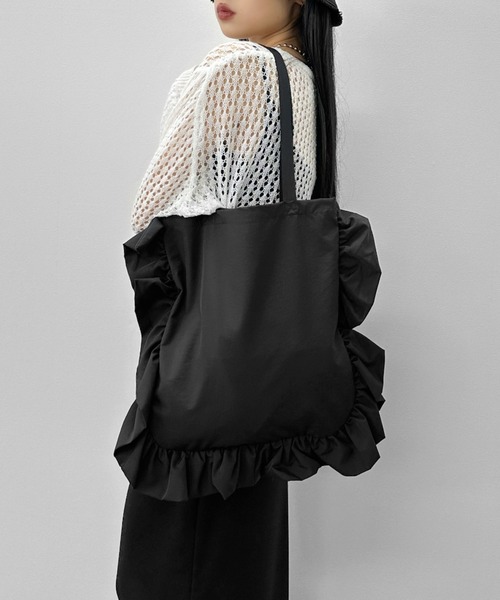 LVEU.（ラブユ.）の「【LVEU.】フリルトートバッグ / バッグ BAG