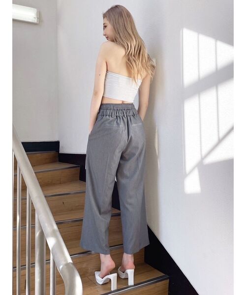 GYDA（ジェイダ）の「ダブルウエストツイルパンツ（その他パンツ・レディース・グレー/ブラック・FREE）」の5枚目の写真