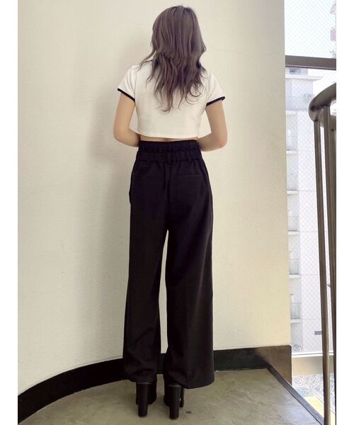 GYDA（ジェイダ）の「ダブルウエストツイルパンツ（その他パンツ・レディース・グレー/ブラック・FREE）」の8枚目の写真