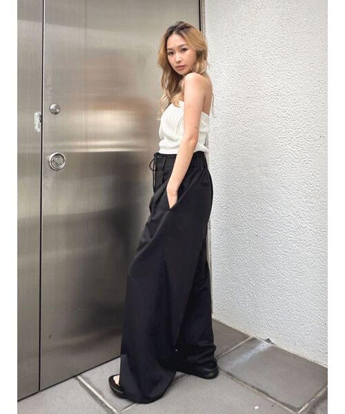 GYDA（ジェイダ）の「ダブルウエストツイルパンツ（その他パンツ・レディース・グレー/ブラック・FREE）」の10枚目の写真