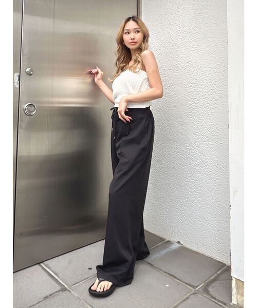 GYDA（ジェイダ）の「ダブルウエストツイルパンツ（その他パンツ・レディース・グレー/ブラック・FREE）」の15枚目の写真