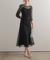 カシュクールデザインレースドレス