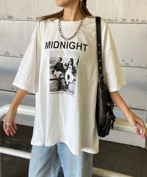 non-hedge(ノンヘッジ)の「転写ビッグ半袖Tシャツ(Tシャツ/カットソー・レディース・ブラウン/ベージュ/オフホワイト/チャコールグレー/ブラック・FREE)」の19枚目の写真
