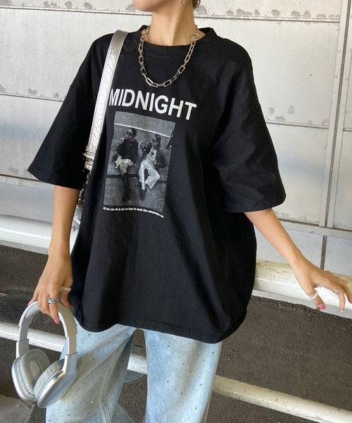 non-hedge(ノンヘッジ)の「転写ビッグ半袖Tシャツ(Tシャツ/カットソー・レディース・ブラウン/ベージュ/オフホワイト/チャコールグレー/ブラック・FREE)」の22枚目の写真
