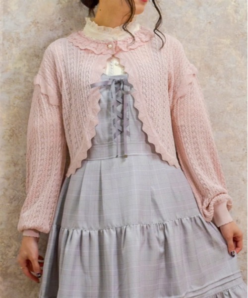axes femme（アクシーズファム）の「レースフリルショートボレロ