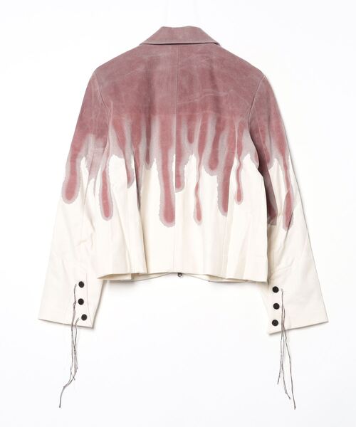 GARDEN TOKYO（ガーデントウキョウ）の「Nobuyuki Matsui/ノブユキマツイ/Dripping Zip Up Blouson（ブルゾン・メンズ・ホワイト・2）」の2枚目の写真