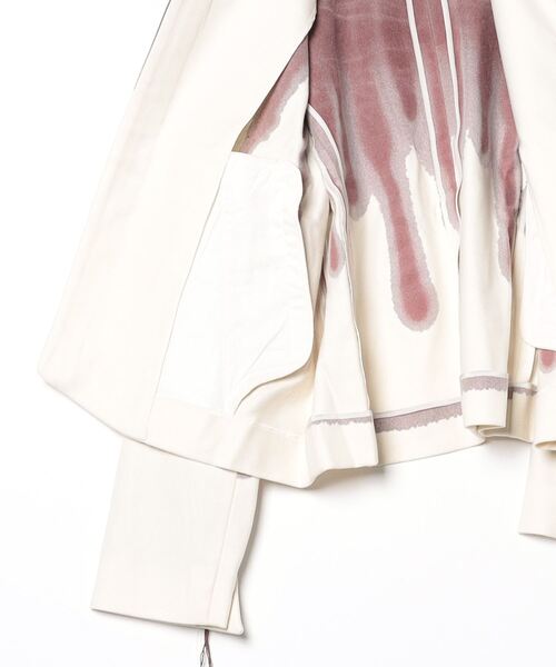 GARDEN TOKYO（ガーデントウキョウ）の「Nobuyuki Matsui/ノブユキマツイ/Dripping Zip Up Blouson（ブルゾン・メンズ・ホワイト・2）」の3枚目の写真