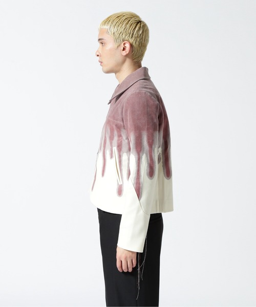 GARDEN TOKYO（ガーデントウキョウ）の「Nobuyuki Matsui/ノブユキマツイ/Dripping Zip Up Blouson（ブルゾン・メンズ・ホワイト・2）」の10枚目の写真