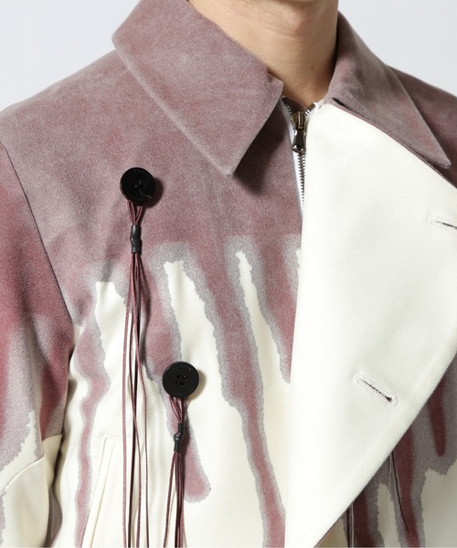 GARDEN TOKYO（ガーデントウキョウ）の「Nobuyuki Matsui/ノブユキマツイ/Dripping Zip Up Blouson（ブルゾン・メンズ・ホワイト・2）」の13枚目の写真