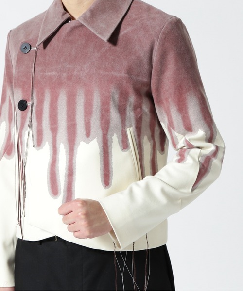 GARDEN TOKYO（ガーデントウキョウ）の「Nobuyuki Matsui/ノブユキマツイ/Dripping Zip Up Blouson（ブルゾン・メンズ・ホワイト・2）」の14枚目の写真
