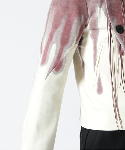 GARDEN TOKYO（ガーデントウキョウ）の「Nobuyuki Matsui/ノブユキマツイ/Dripping Zip Up Blouson（ブルゾン・メンズ・ホワイト・2）」の15枚目の写真