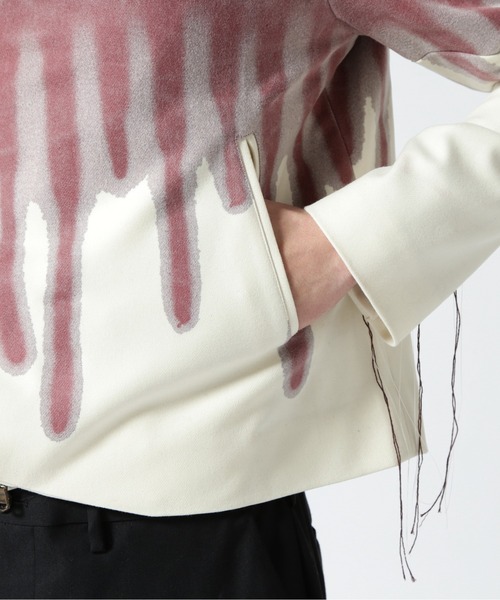 GARDEN TOKYO（ガーデントウキョウ）の「Nobuyuki Matsui/ノブユキマツイ/Dripping Zip Up Blouson（ブルゾン・メンズ・ホワイト・2）」の16枚目の写真