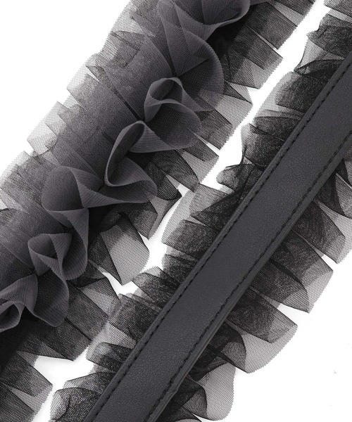 VIS（ビス）の「グラデーションフリルスマホショルダー（スマホグッズ・レディース・ライトグレー/ブラック/キナリ・FREE）」の7枚目の写真