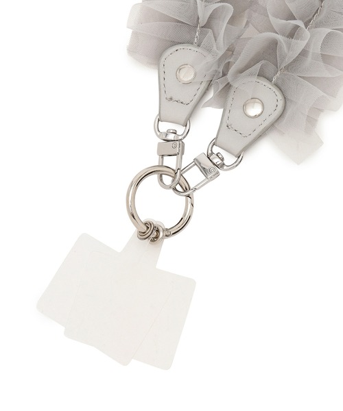 VIS（ビス）の「グラデーションフリルスマホショルダー（スマホグッズ・レディース・ライトグレー/ブラック/キナリ・FREE）」の9枚目の写真