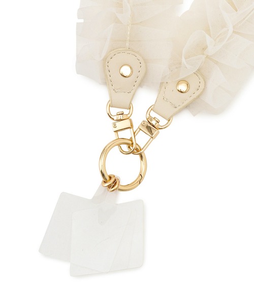 VIS（ビス）の「グラデーションフリルスマホショルダー（スマホグッズ・レディース・ライトグレー/ブラック/キナリ・FREE）」の11枚目の写真