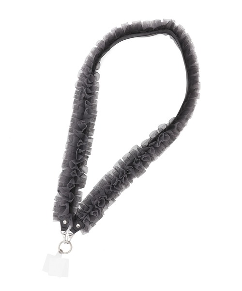 VIS（ビス）の「グラデーションフリルスマホショルダー（スマホグッズ・レディース・ライトグレー/ブラック/キナリ・FREE）」の12枚目の写真