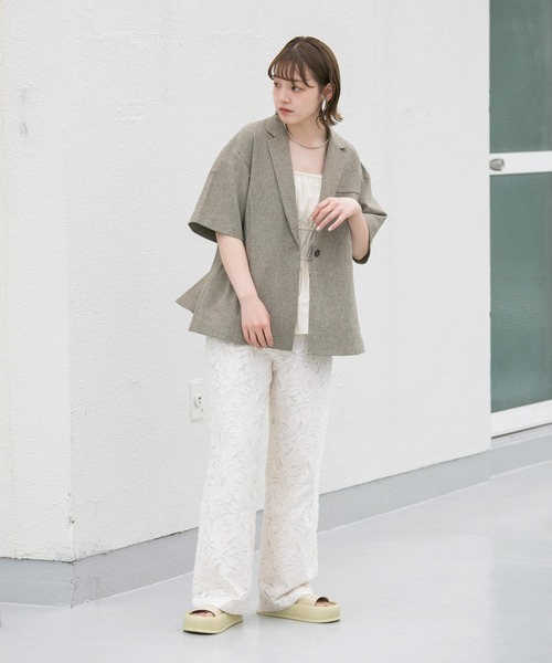 KBF（ケイビーエフ）の「『UR TECH DRYLUXE』バックスリットジャケット（その他アウター・レディース・ベージュ系その他/グレー・ONE）」の8枚目の写真