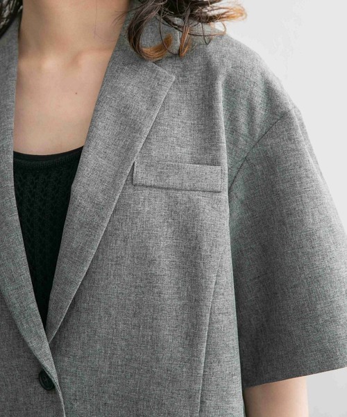 KBF（ケイビーエフ）の「『UR TECH DRYLUXE』バックスリットジャケット（その他アウター・レディース・ベージュ系その他/グレー・ONE）」の20枚目の写真