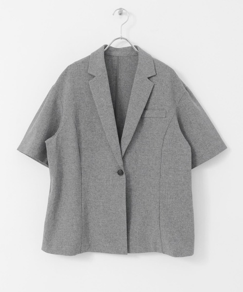 KBF（ケイビーエフ）の「『UR TECH DRYLUXE』バックスリットジャケット（その他アウター・レディース・ベージュ系その他/グレー・ONE）」の14枚目の写真