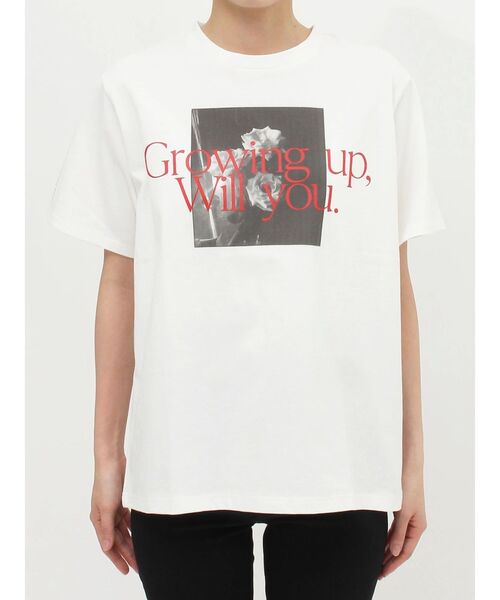 MURUA(ムルーア)の「オーガビッツフォトTシャツ(Tシャツ/カットソー・レディース・ホワイト/ブラック・FREE)」の12枚目の写真