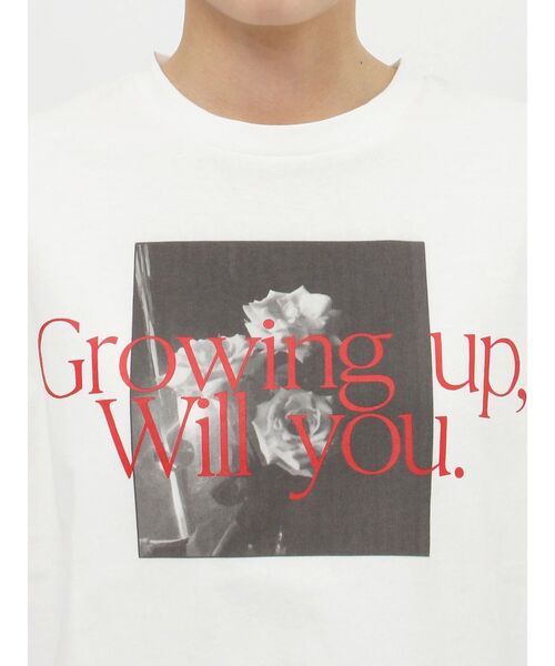 MURUA(ムルーア)の「オーガビッツフォトTシャツ(Tシャツ/カットソー・レディース・ホワイト/ブラック・FREE)」の15枚目の写真