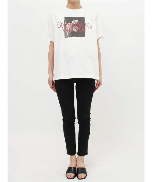 MURUA(ムルーア)の「オーガビッツフォトTシャツ(Tシャツ/カットソー・レディース・ホワイト/ブラック・FREE)」の21枚目の写真