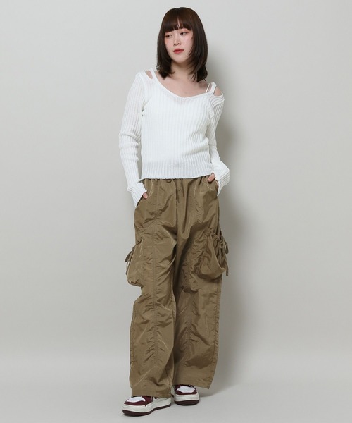 3.3 Field Trip （3.3フィールドトリップ）の「3.3 Field Trip／ナイロンカーゴパンツ（カーゴパンツ・レディース・カーキ/ピンク/ブラック・FREE）」の21枚目の写真