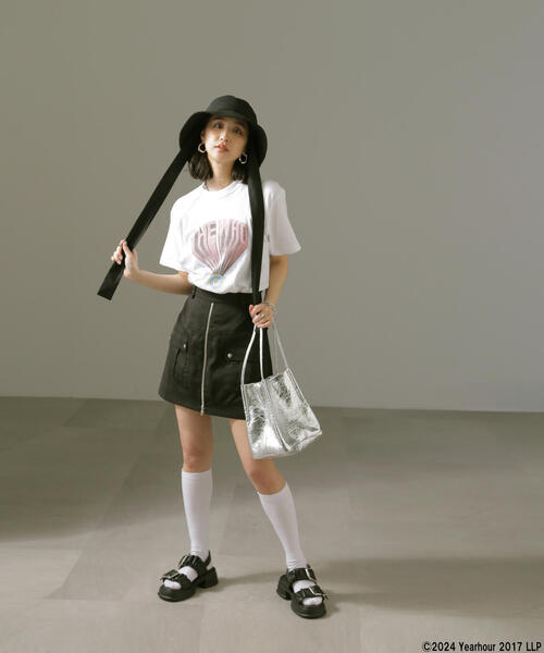 FREE'S MART（フリーズマート）の「◆フロントジップカーゴスカパン（スカート・レディース・カーキ/ブラック/ベージュ・MEDIUM/SMALL）」の4枚目の写真