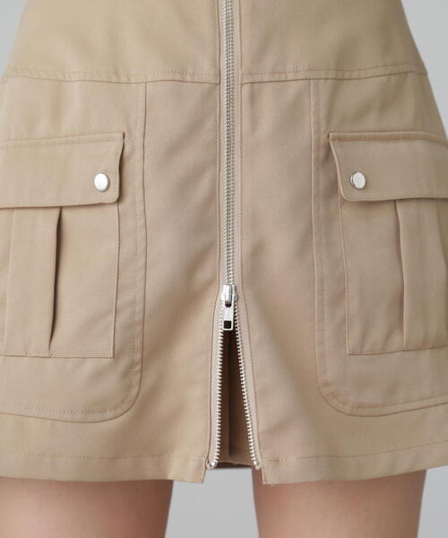 FREE'S MART（フリーズマート）の「◆フロントジップカーゴスカパン（スカート・レディース・カーキ/ブラック/ベージュ・MEDIUM/SMALL）」の8枚目の写真