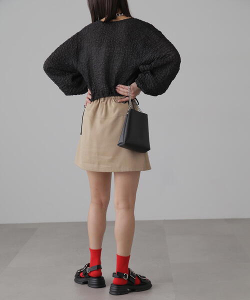 FREE'S MART（フリーズマート）の「◆フロントジップカーゴスカパン（スカート・レディース・カーキ/ブラック/ベージュ・MEDIUM/SMALL）」の12枚目の写真