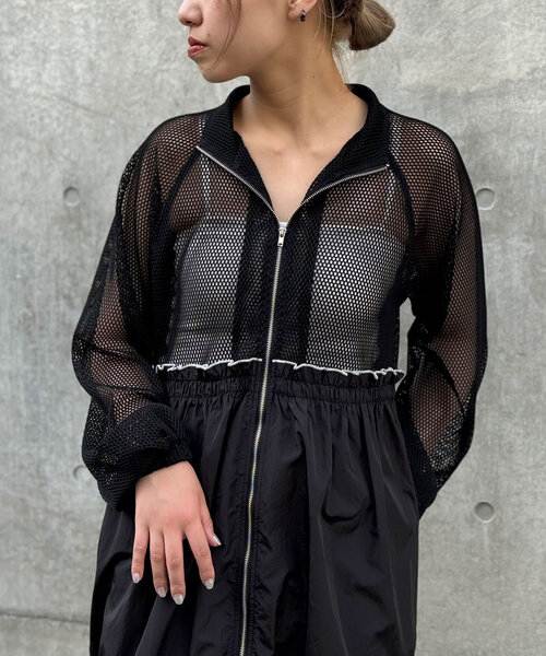 CIAOPANIC(チャオパニック)の「【WEB限定】メッシュナイロンドッキングワンピース(ワンピース・レディース・ホワイト/ブラック・ONE SIZE)」の19枚目の写真
