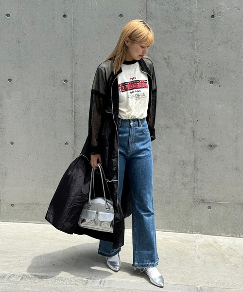 CIAOPANIC(チャオパニック)の「【WEB限定】メッシュナイロンドッキングワンピース(ワンピース・レディース・ホワイト/ブラック・ONE SIZE)」の7枚目の写真