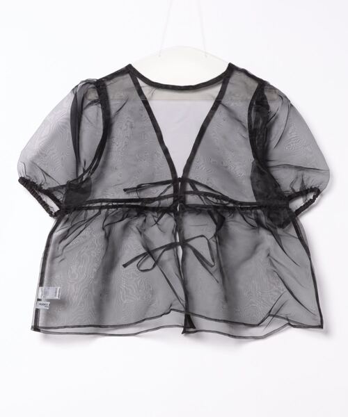 RODEO CROWNS WIDE BOWL(ロデオクラウンズワイドボウル)の「2WAYシアーブラウス(シャツ/ブラウス・レディース・ホワイト/ライトグリーン/ブラック・FREE)」の4枚目の写真