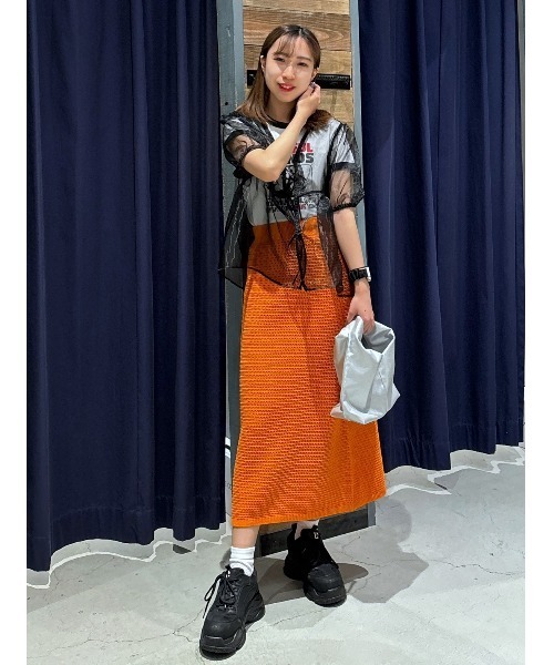 RODEO CROWNS WIDE BOWL(ロデオクラウンズワイドボウル)の「2WAYシアーブラウス(シャツ/ブラウス・レディース・ホワイト/ライトグリーン/ブラック・FREE)」の10枚目の写真