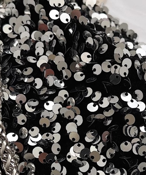 DAY CLOSET（デイ クローゼット）の「レディース スパンコールミニキンチャクショルダーバッグ（ショルダーバッグ・レディース・シルバー/ブラック・ONE SIZE）」の12枚目の写真