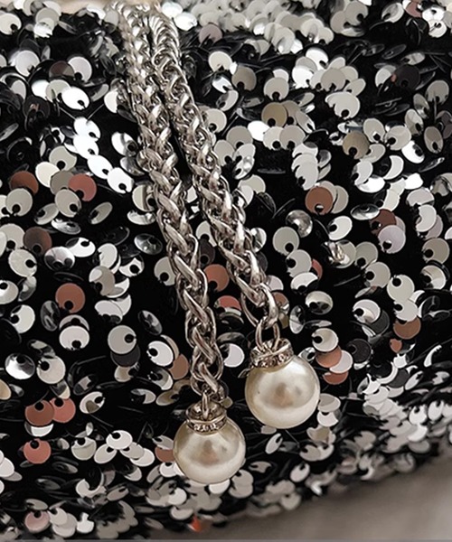 DAY CLOSET（デイ クローゼット）の「レディース スパンコールミニキンチャクショルダーバッグ（ショルダーバッグ・レディース・シルバー/ブラック・ONE SIZE）」の14枚目の写真