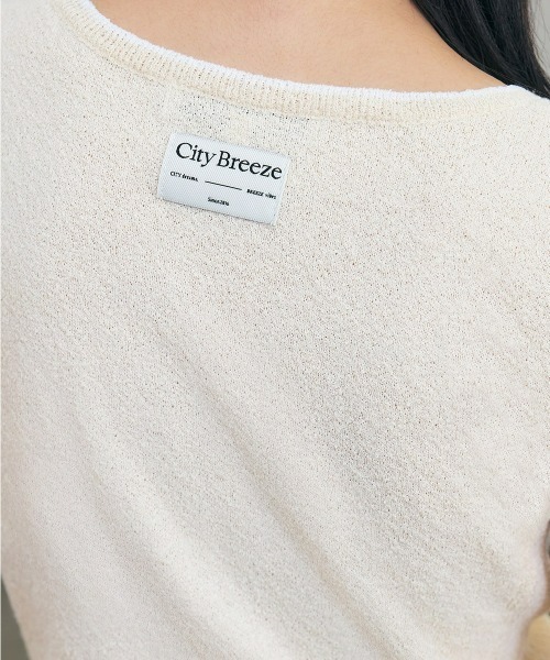CITYBREEZE(シティブリーズ)の「BUCKLE SYMBOL LOGO SLEEVELESS TOP(Tシャツ/カットソー・レディース・ブラック/クリーム/ネイビー/ピンク/ホワイト・FREE)」の20枚目の写真