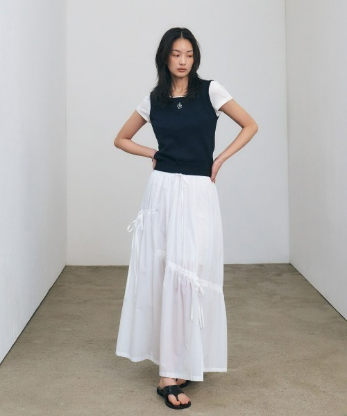 CITYBREEZE(シティブリーズ)の「BUCKLE SYMBOL LOGO SLEEVELESS TOP(Tシャツ/カットソー・レディース・ブラック/クリーム/ネイビー/ピンク/ホワイト・FREE)」の11枚目の写真