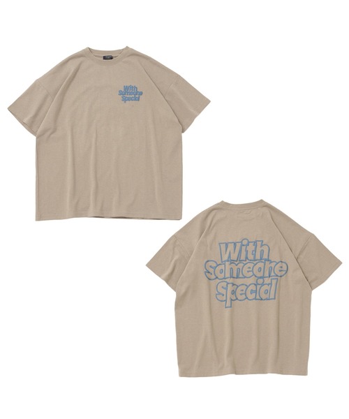 GLAZOS(グラソス)の「【大人向けサイズあり】【防虫加工】バックメッセージロゴ発泡プリント半袖Tシャツ(Tシャツ/カットソー・キッズ・ホワイト/ベージュ/ブラック/カーキ・170cm/160cm/150cm/140cm)」の3枚目の写真