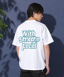 GLAZOS | 【防虫加工】バックメッセージロゴ発泡プリント半袖Tシャツ(Tシャツ/カットソー)