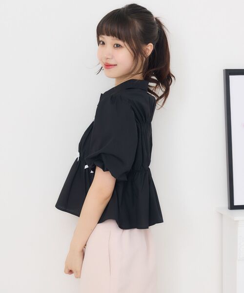 ems excite（エムズエキサイト）の「シャーリングリボンSH（シャツ/ブラウス・レディース・ブルー系その他/ブルー/ホワイト/ブラック・FREE）」の13枚目の写真