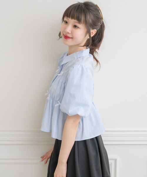 最終価格❗️ito fukuoka シャーリングブラウス　オフホワイト 長袖リボン ito fukuoka ブラウス ito fukuoka シャーリングブラウス オフ