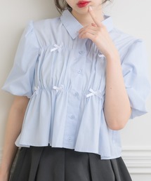 ems excite | シャーリングリボンSH(シャツ/ブラウス)