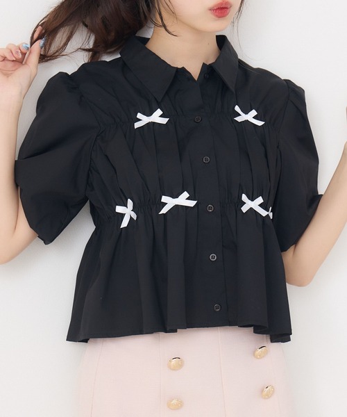 ブラウス シャツ 「WEB限定」「emur/エミュール」シャーリングシャツ レディース ROPÉ PICNIC(ロペピクニック) / 【WEB限定】【emur/エミュール